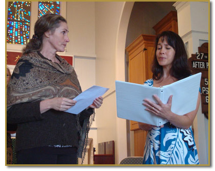 Debra Lynn and Camille Romero in Ka'iulani Project Presentation, Kula Hawaii