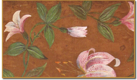 Detail of "Lilies" by Princess Ka'iulani, Collection of Melinda Lee Cleghorn