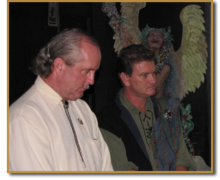Mark Jeffers, Executive Director of Storybook Theatre of Hawaii, and Hamish Burgess of Maui Celtic