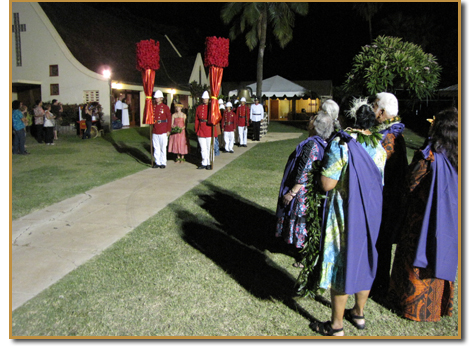 Official Hawaiian Protocol Procession at Lahaina Royal Ho'ike, Lu'au O Ka'iulani